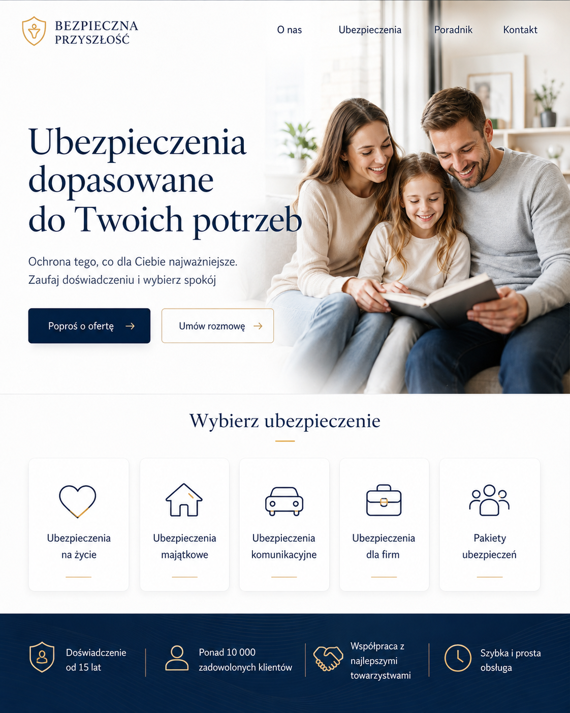 Projekt dla biura ubezpieczeń